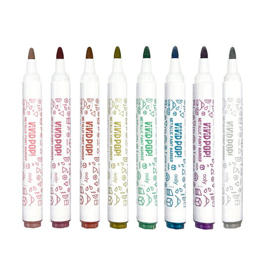 Vivid Pop!: Opaque Water-Based Paint Markers - Metallic (Set of 8)