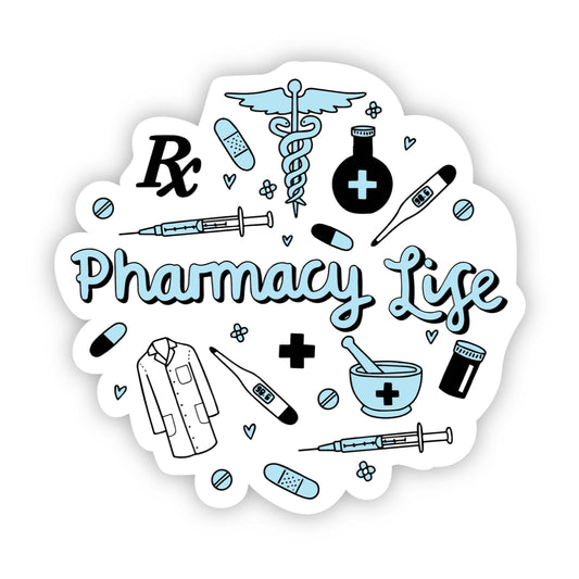 Pharmacy Life Blue Sticker