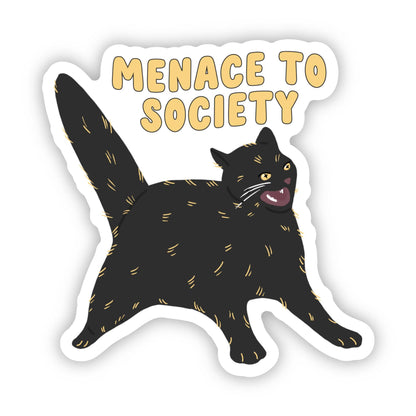 Menace To Society Black Cat Sticker