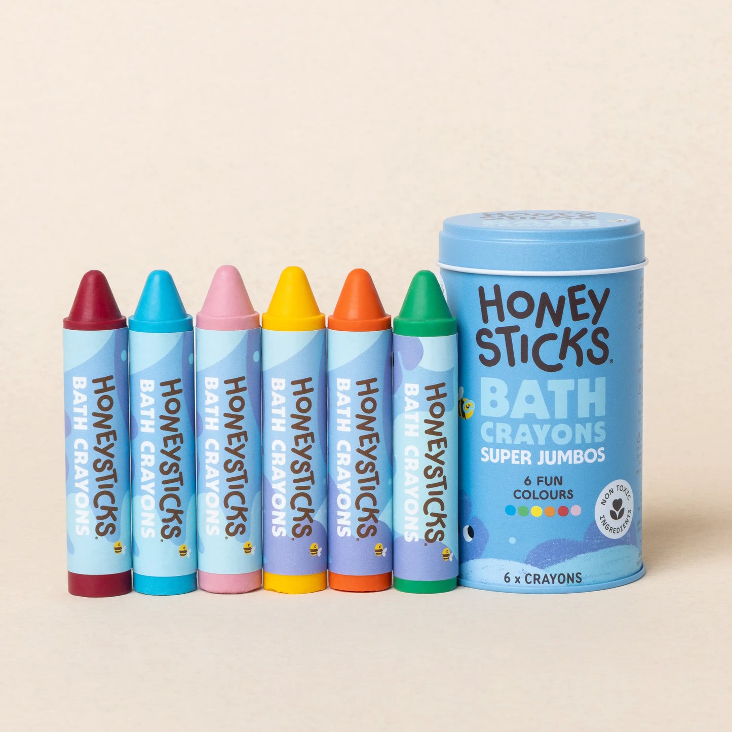 Honeysticks Bath Crayons Super Jumbo 6pk
