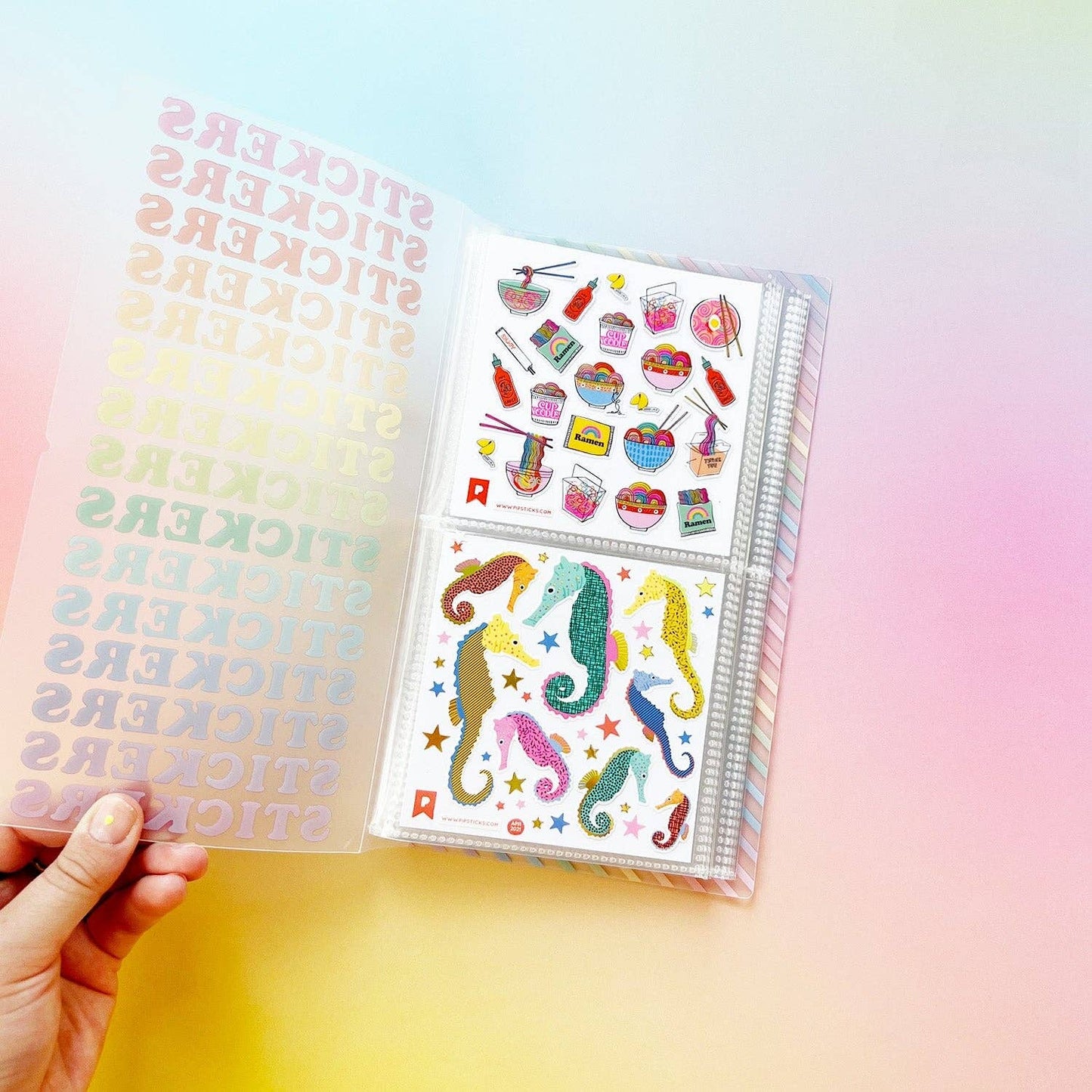 Colorful Stickers Pocket Sticker Keeper
