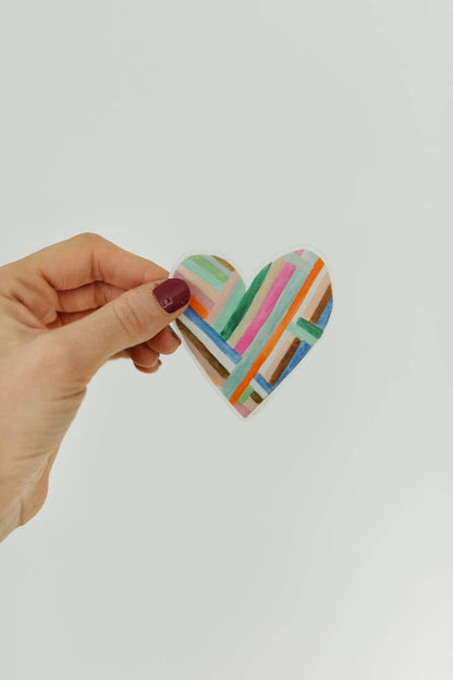 Patchwork Heart Sticker
