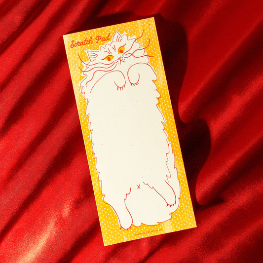 Scratch Pad Cat - Risograph Notepad