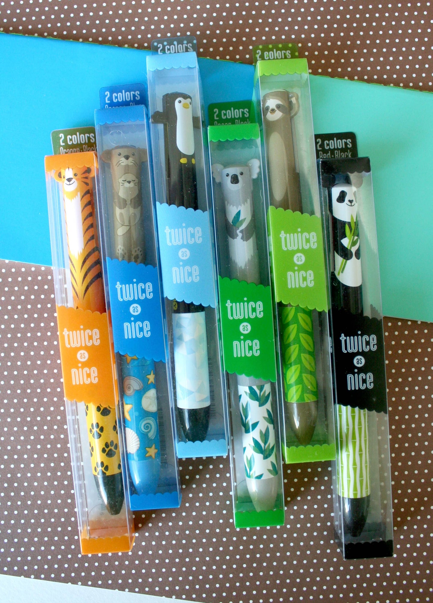 Twice As Nice Cute Creatures 2 Color Click Pen - Otter