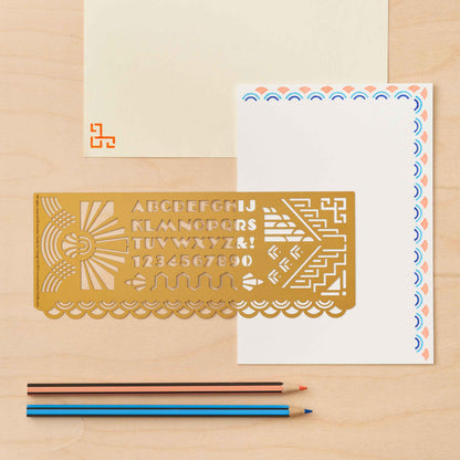 Art Deco Design Stencil, Journaling & Holiday Craft