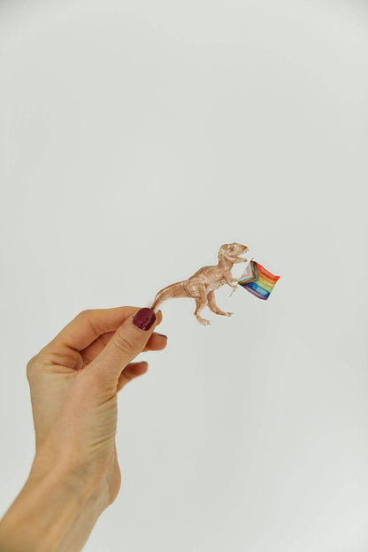 Rainbow T-Rex Sticker