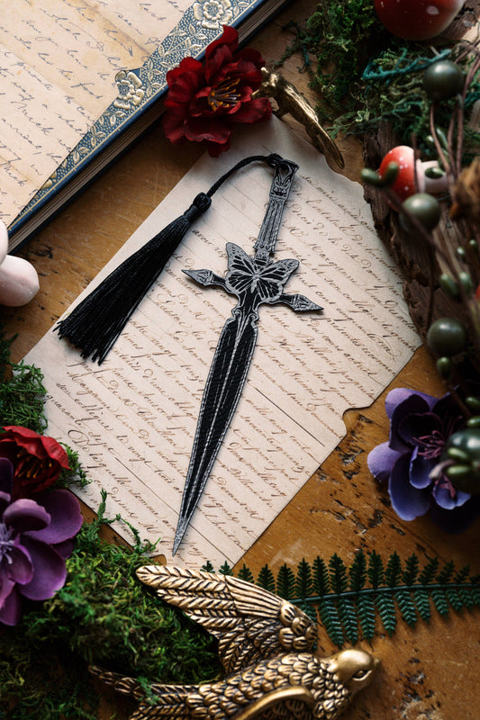 The Monarch’s Dagger Faux Leather Bookmark