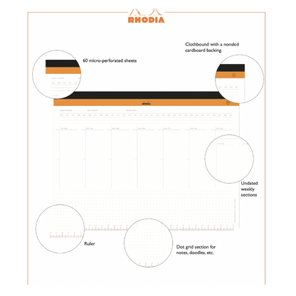 Rhodia Undated Weekly Desk Pad