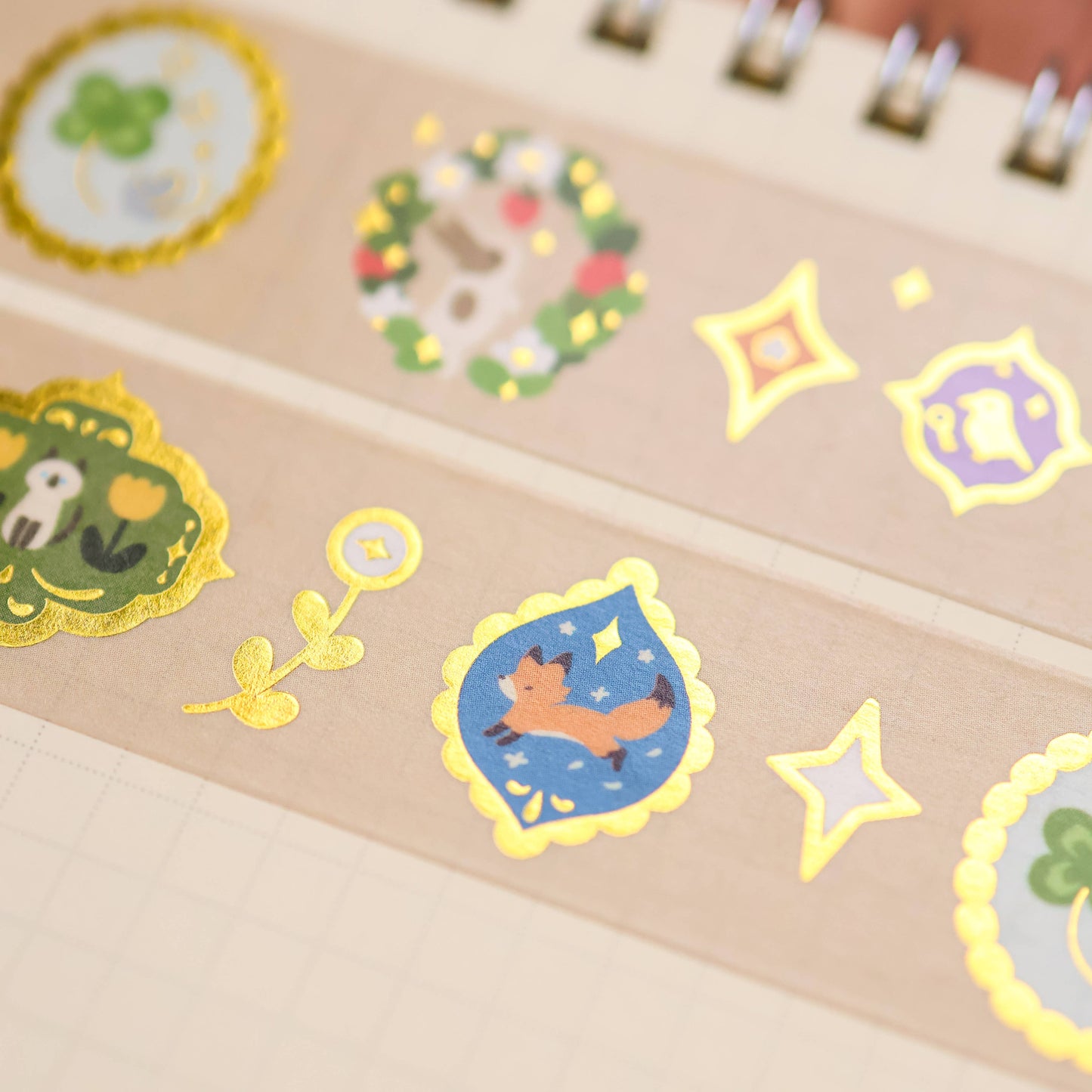 25mm Washi Tape (Foil) - Animal in Frames