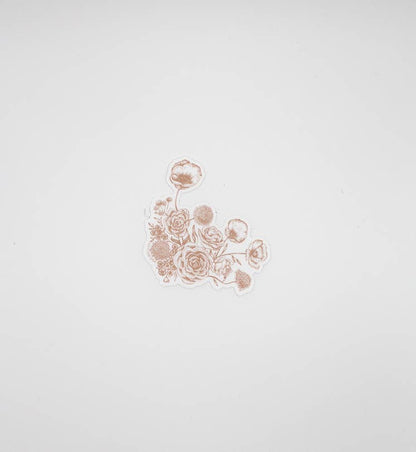 Burnt Orange Flower Sticker – 3”