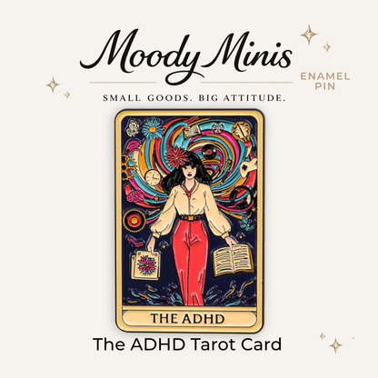 The ADHD Tarot Card Enamel Pin