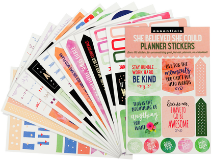 Essentials She Believed She Could Planner Stickers