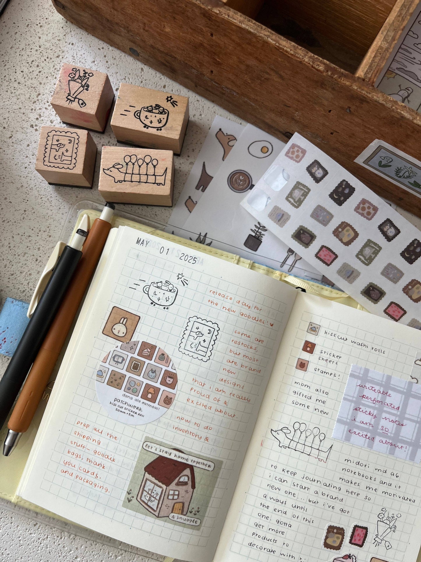 Cup car wooden stamp