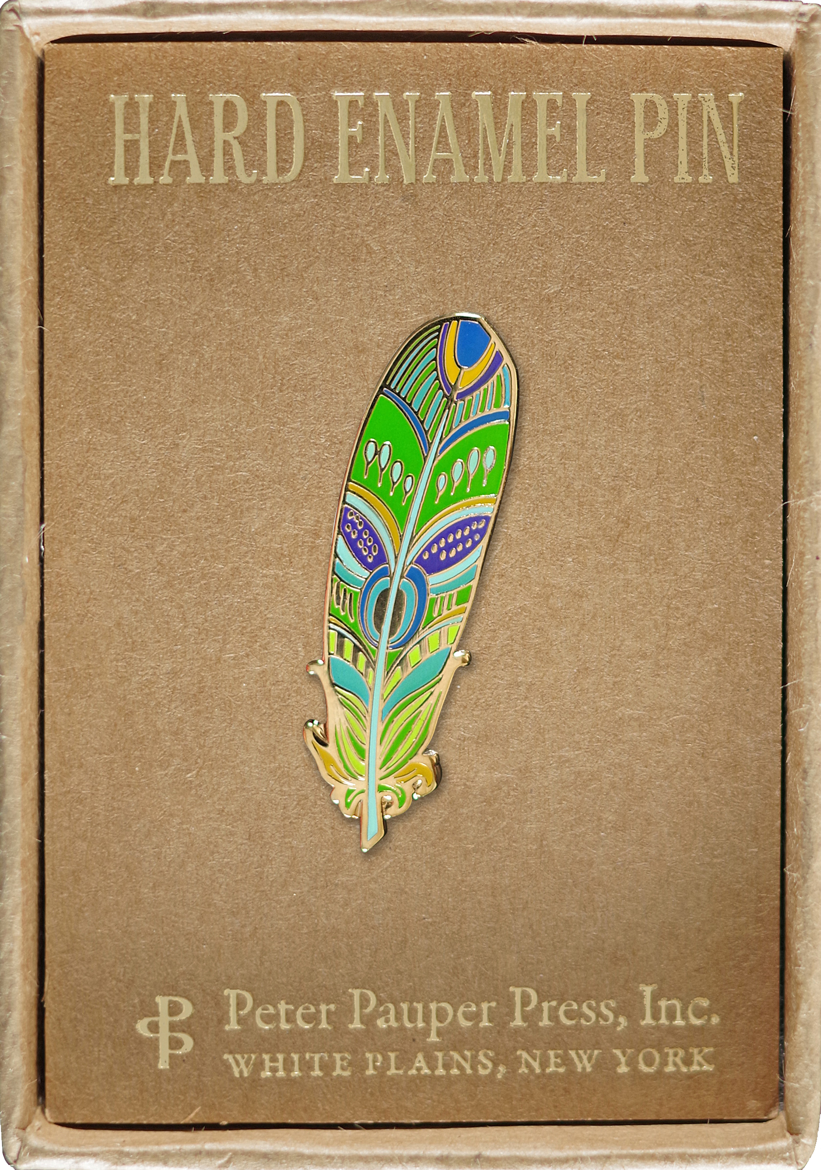 Feather Enamel Pin – Bucks Bespokery