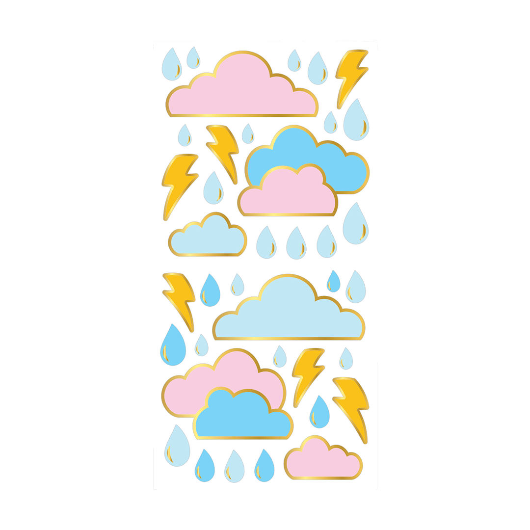 WS-Pastel Weather Stickers On The Roll