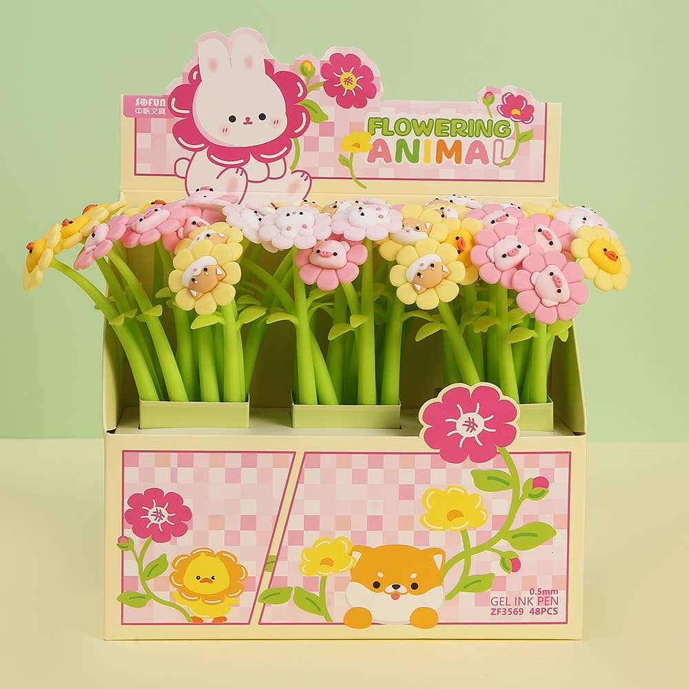 FLOWERING ANIMALS GEL PEN