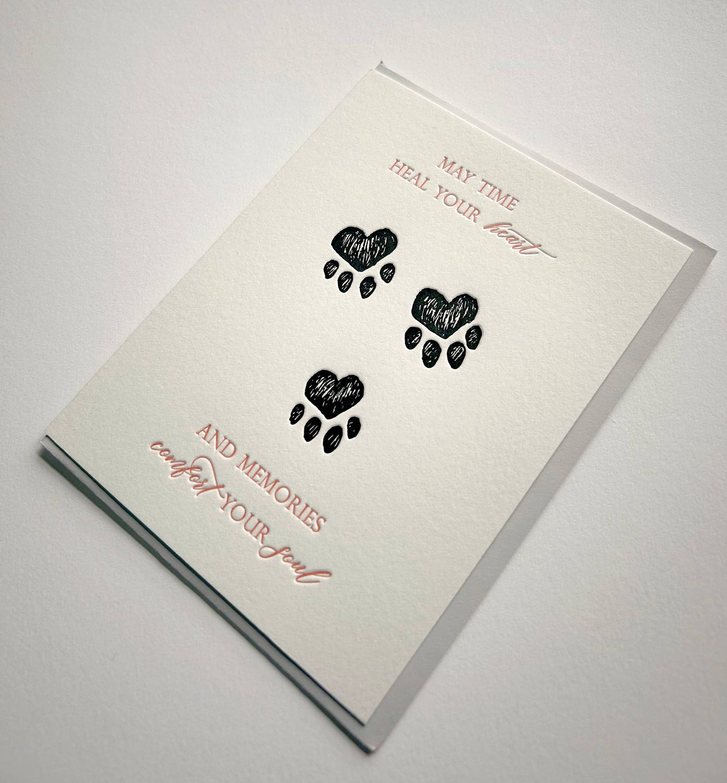 May Time Heal Your Heart Pet Sympathy Letterpress Card