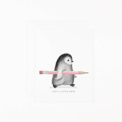 “Fuzzy Penguin Note” 6pk Cards