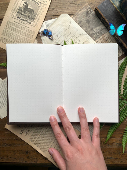 The Wanderer - B6 vegan dot grid notebook, 100gsm ivory pape