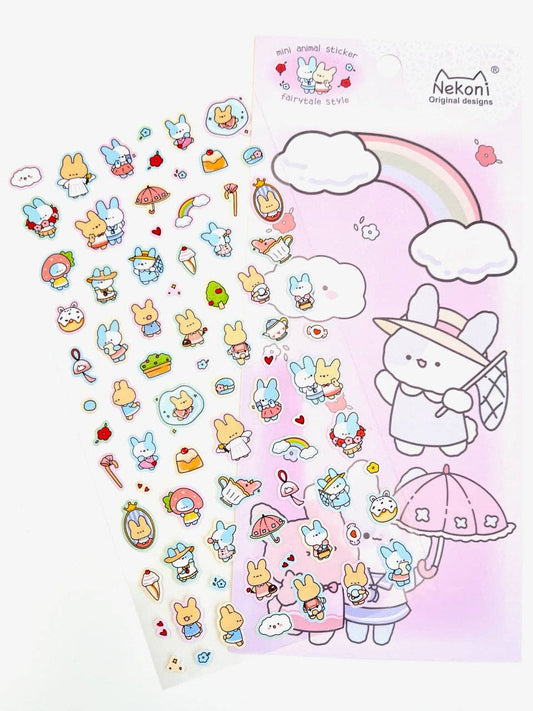Bunny Rabbit Play Nekoni Stickers