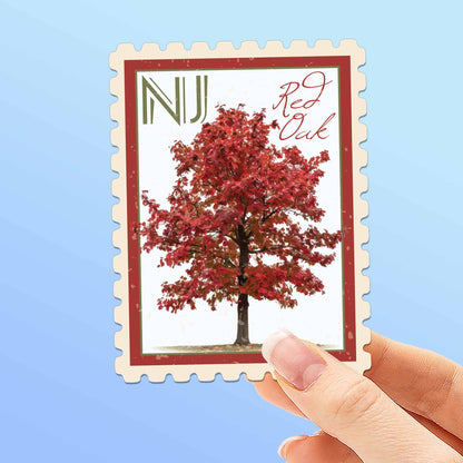New Jersey State Tree Red Oak Sticker - NJ Stamp Decal