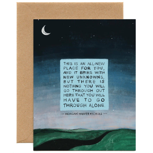 New Unknowns — Morgan Harper Nichols Quote, Sympathy, Encouragement Card