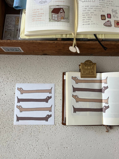 Dachshund sticker sheet