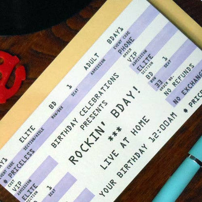 Birthday Dad Rock Ticket