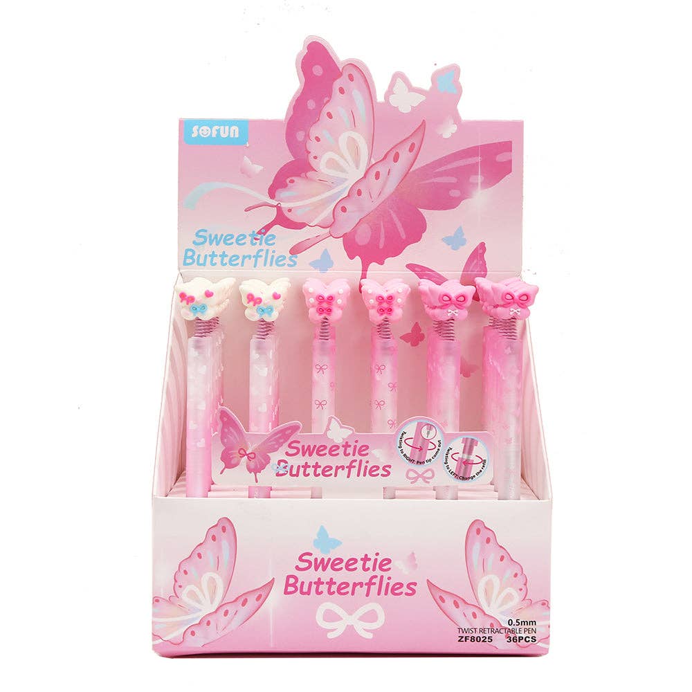 Butterfly Retractable Gel Pen