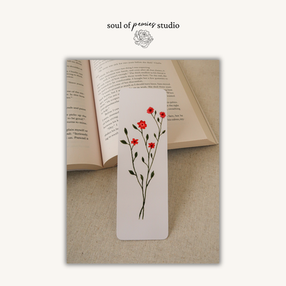 Dainty Floral Watercolor Bookmark