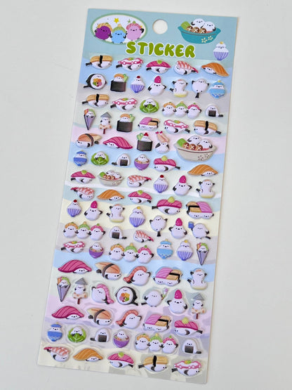 Tiny Animal Puffy Assorted Stickers