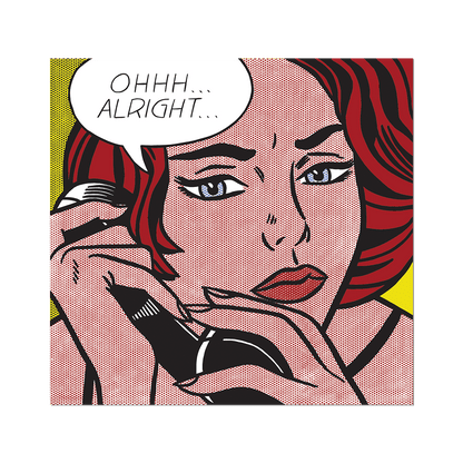 Ohhh... Alright... by Roy Lichtenstein - Die-Cut Sticker