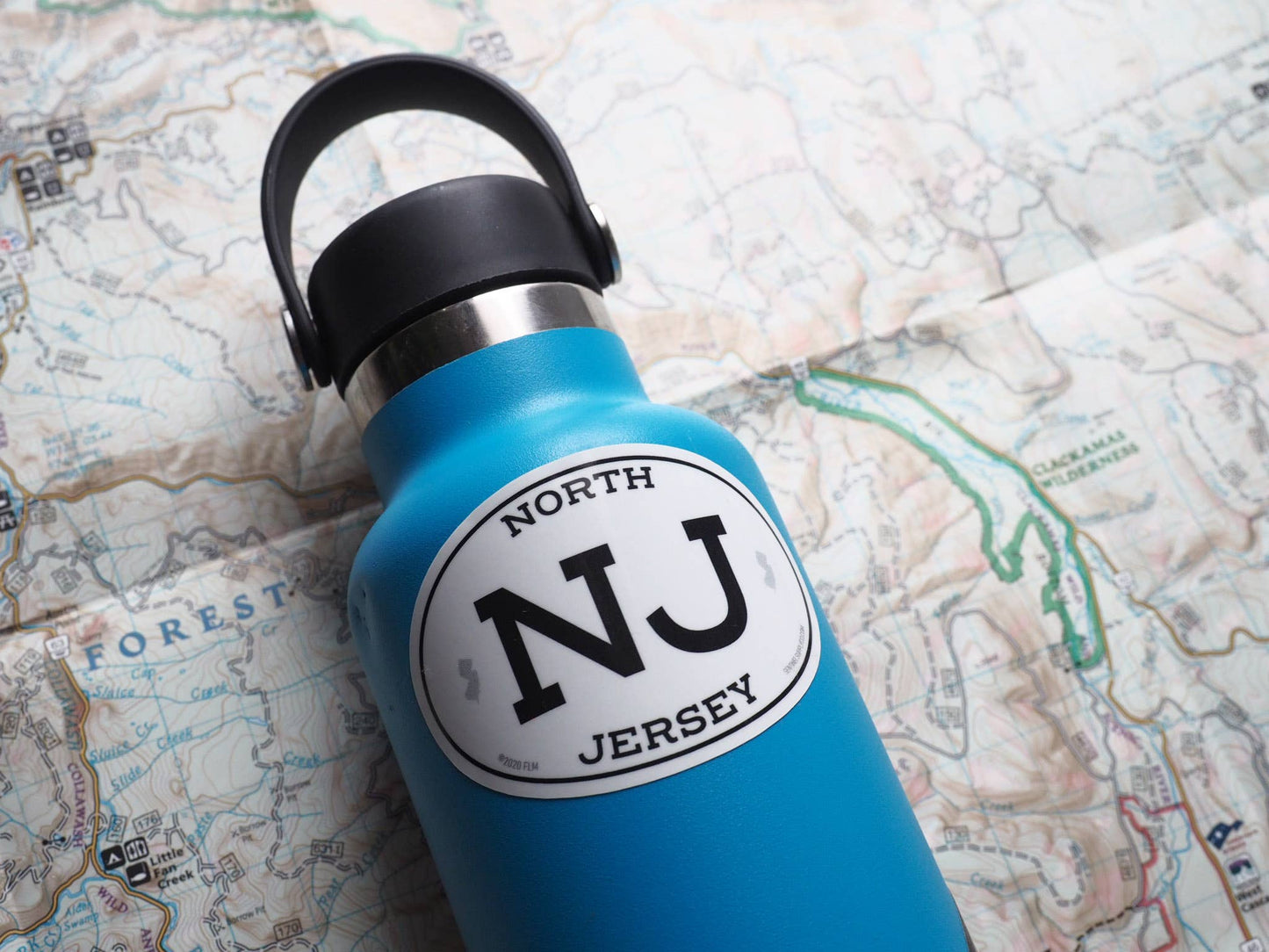 North Jersey NJ Classic White Oval New Jersey Stickers