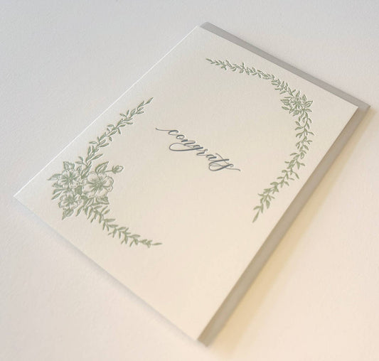 Congrats Letterpress Greeting Card