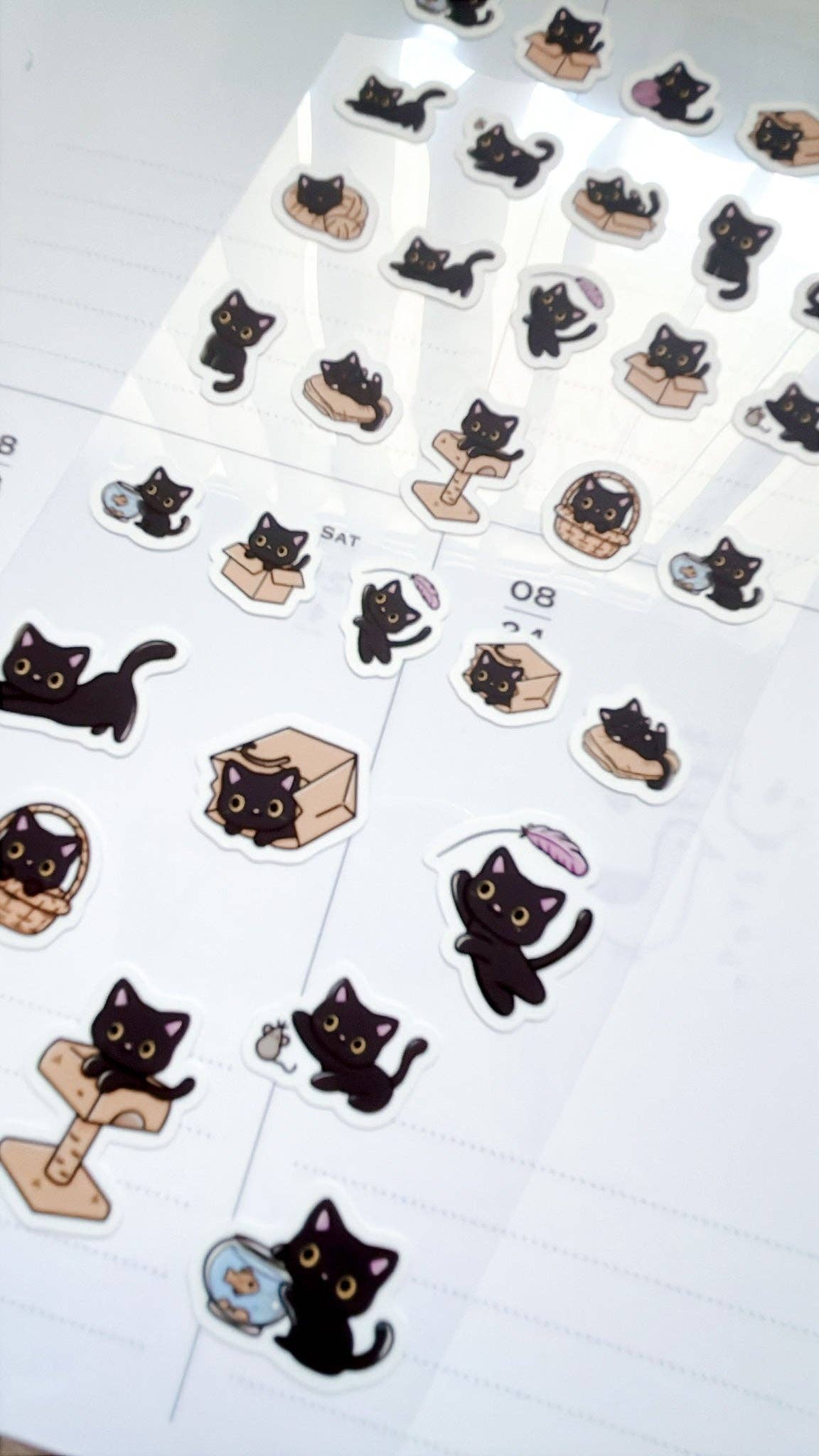 Kuboandlucy Stationery Co | Luna the Black Cat Sticker Sheet