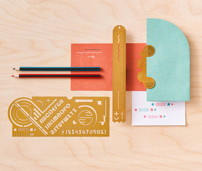 Bauhaus Design Stencil, Modern Journaling & Holiday Crafts