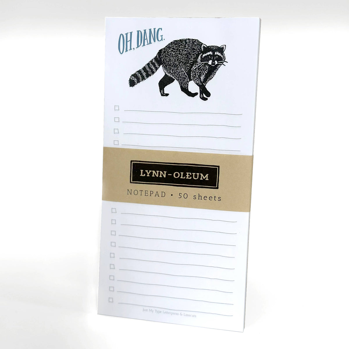 OH DANG. Raccoon Notepad