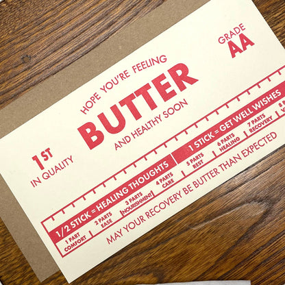 Hope you're feeling butter and healthy soon