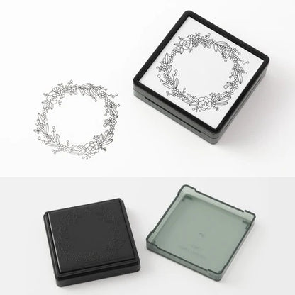 PAINTABLE STAMP PRE-INKED WREATH
