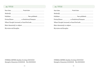 My Book Journal: A Reading Diary for Bibliophiles