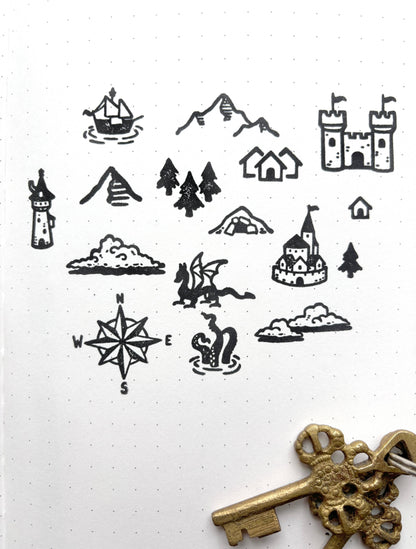 Fantasy map stamp kit