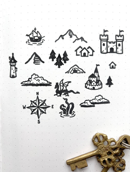 Fantasy map stamp kit