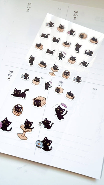 Kuboandlucy Stationery Co | Luna the Black Cat Sticker Sheet