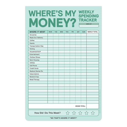 Weekly Money Tracker Pad