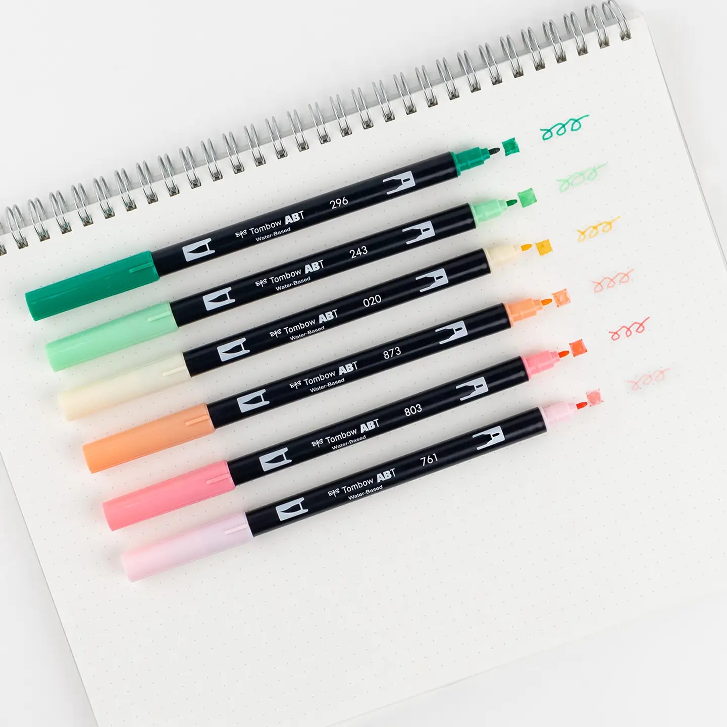 Dual Brush Pen 6-Pack Set (Just Peachy)