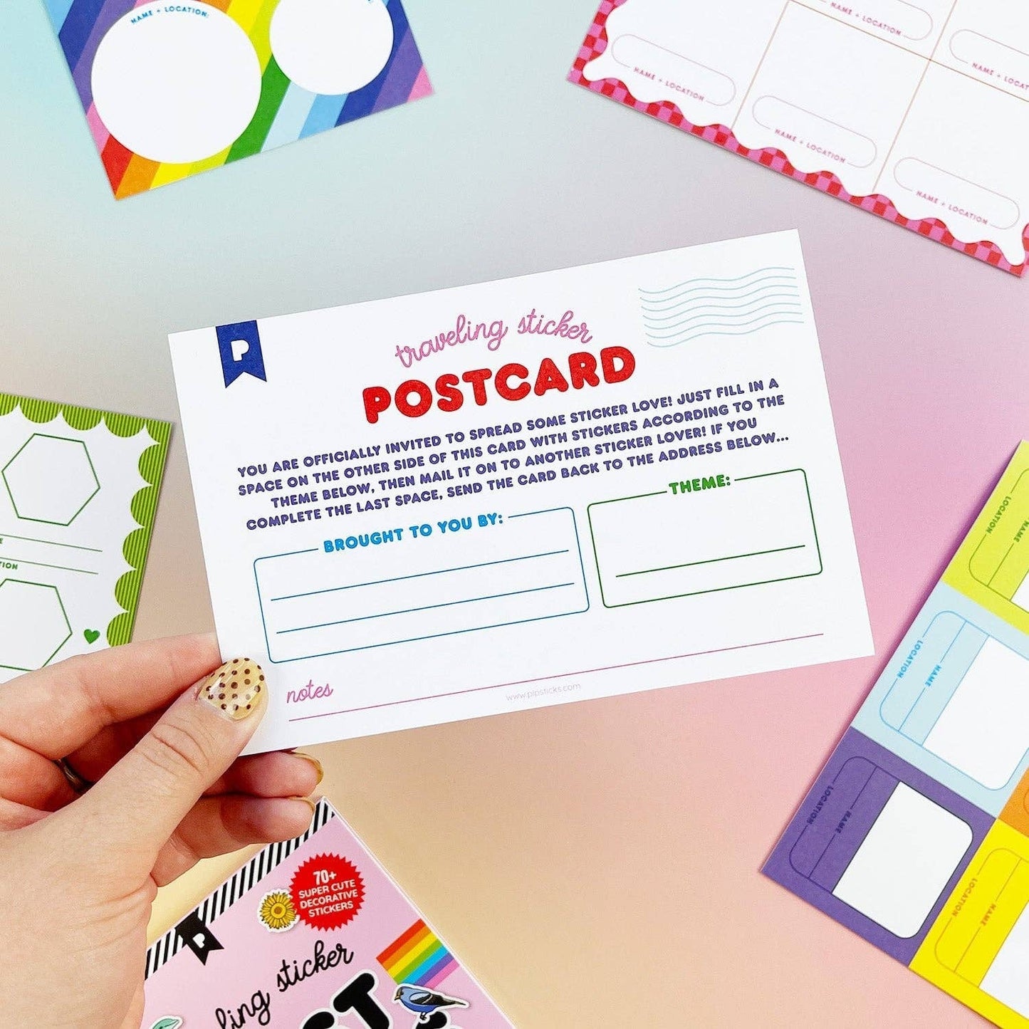 Rainbow Edition Traveling Postcard Book