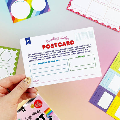 Rainbow Edition Traveling Postcard Book