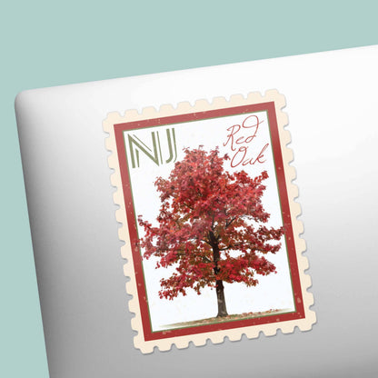 New Jersey State Tree Red Oak Sticker - NJ Stamp Decal