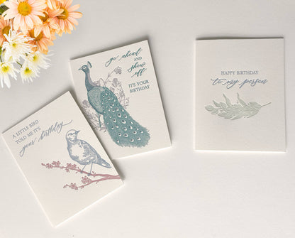 Happy Birthday To My Person Letterpress Greeting Card