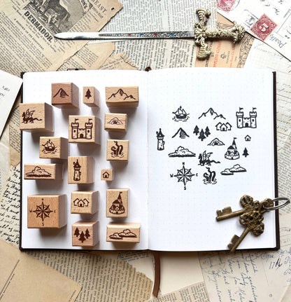 Fantasy map stamp kit